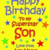 Personalised Son Birthday Card (Yellow)
