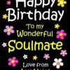 Personalised Soulmate Birthday Card (Black)