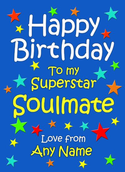 Personalised Soulmate Birthday Card (Blue)