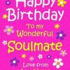 Personalised Soulmate Birthday Card (Cerise)