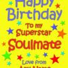 Personalised Soulmate Birthday Card (Yellow)