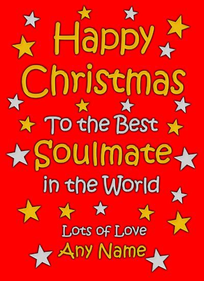Personalised Soulmate Christmas Card (Red)