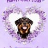 Rottweiler Dog Mothers Day Card (Happy Mothers