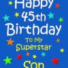 Son 45th Birthday Card (Blue)