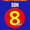 Son 8th Birthday Card (Blue)