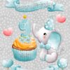 Son 9th Birthday Card (Grey Elephant)