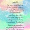 Thank You Poem Verse Card For Uncle