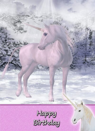 Unicorn Birthday Card