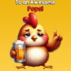 Pops 100th Birthday Card (Funny Beer Chicken Humour) - 100 19