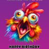 Great Granddaughter 30th Birthday Card (Funny Shocked Chicken Humour) - 30a 9