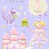 Great Niece 1st Kids Birthday Card (Princess Cartoon) - great20niece201 3
