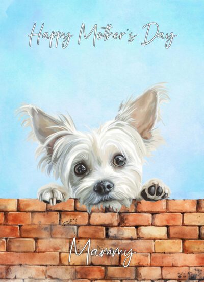 Chinese Crested Dog Mothers Day Art Card for Mammy