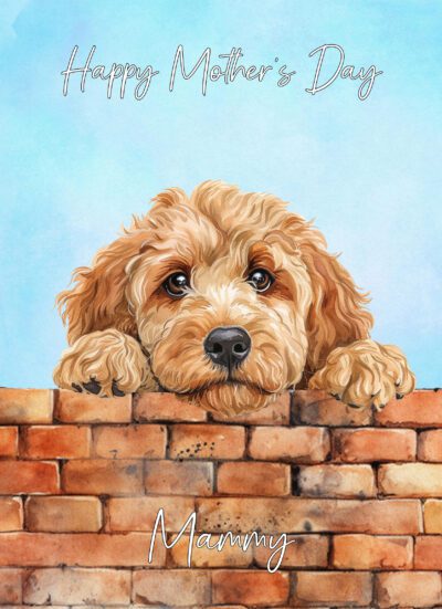 Goldendoodle Dog Mothers Day Art Card for Mammy