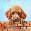 Poodle Dog Mothers Day Art Card for Mammy (Design 2) - mammy 79