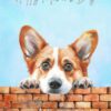 Corgi Dog Mothers Day Art Card for Mummy (Design 2) - mummy 36