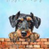 Airedale Dog Mothers Day Art Card for Mummy - mummy 5