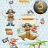 Nephew 3rd Kids Birthday Card (Pirate Cartoon) - nephew203 5
